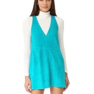 Free People Retro Love Suede Dress Teal Size Small